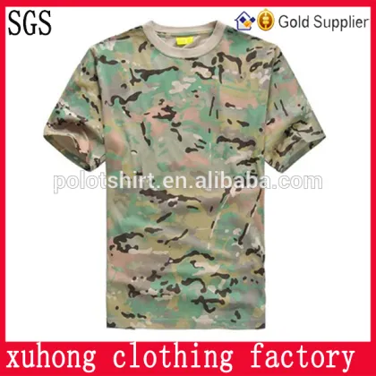 deep v neck camouflage t shirt