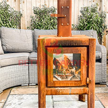 Corten Steel Luxury Indoor Wood-Burning Fireplaces for Your Living Room