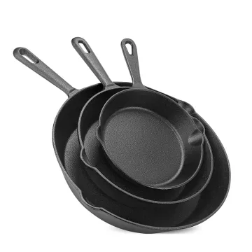 Non Stick Cast Iron Skillet Pre-seasoned Wholesale Practical Cookware Set Cast Iron Frying Pan