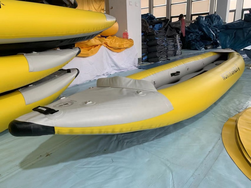 4m Length Double Drop Stitch Foldable PVC Inflatable Kayak for River Fishing (OEM ODM Available)