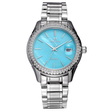 Ceramic Blue Pearl Dress Watch