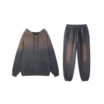 Gradient Color Men's Hoodies & Sweatshirts Unisex Oversized Blank Plain Set