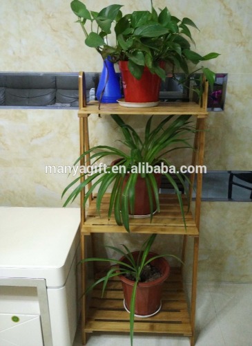 Three Layer Bamboo Flower Shelf