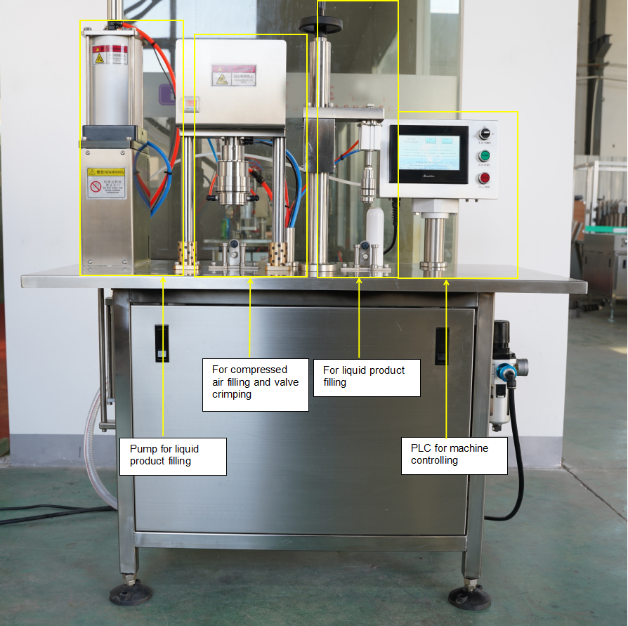 Semi-automatic Aerosol Filling Machine For Sale