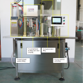 Instruções semi-automáticas da máquina de enchimento de aerossol