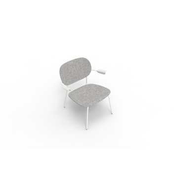 Simple Modern Metal frame Plastic Leisure Armrest Chair