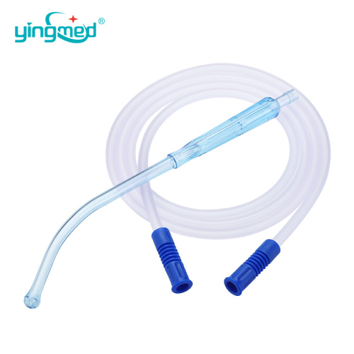 Manipulação de sucção médica Yankauer com o tubo de conexão