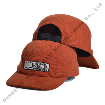 Custom Embroidered 5 Panel Corduroy Camper Cap - Unisex Autumn Winter Hat