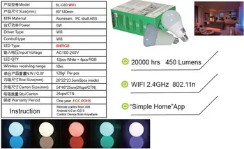 House led lighting bulb light E26 Wifi bulb
