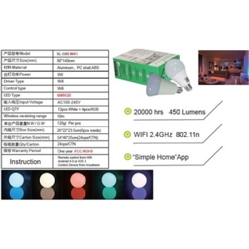 House led lighting bulb light E26 Wifi bulb