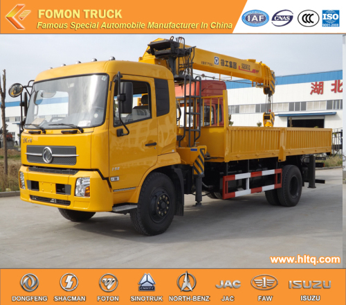 Dongfeng 4*2 truck with lifting crane 8tons