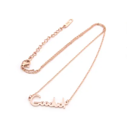 Rose Gold Good Luck Charm Necklace For Women