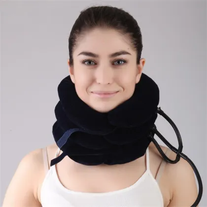 Air inflated medical cervical neck collars FOR pain relief, cervical traction
