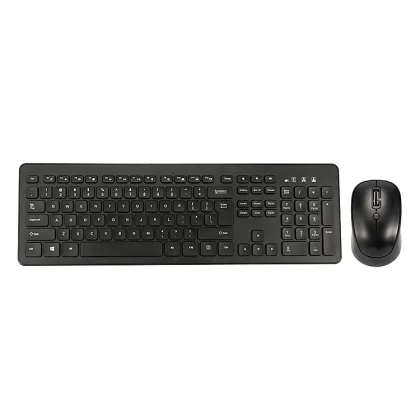 2.4G Wireless Keyboard and Mouse Combo: 108-Key Ultra Thin Membrane Keyboard & Wireless Mouse