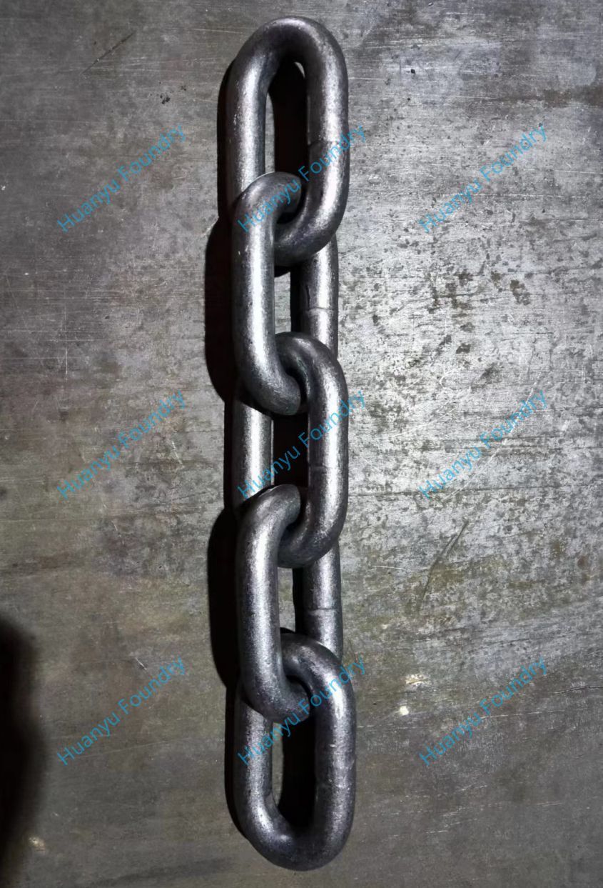 Karbon çelik oval bağlantı kaynaklı zincirler