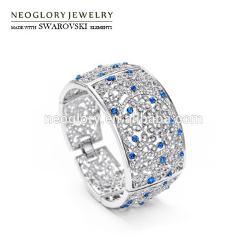 Neoglory Luxury Austrian Rhinestone Rose Gold Plated Bangles Bracelet Fashion Jewellery For Women 2016 Party Gift