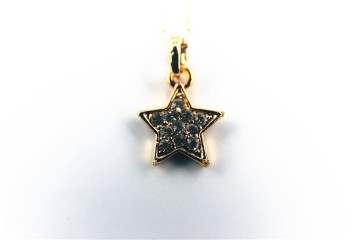 Fashion Necklace, Gold-Plated Crystal Star Pendant Necklace, PT1333