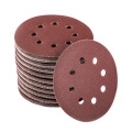 Red Flocked 5 Inch Aluminum Oxide Sandpaper Disc