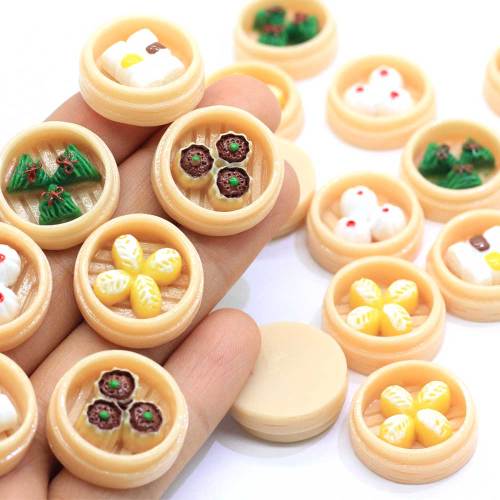 3D Mini Chinese Food Models Steamed bunsDumplingsZongzi Figurines Miniatures Dollhouse Decor Play House Toys