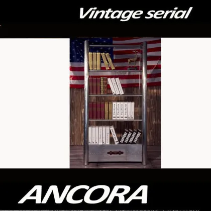 Industrial Bookshelf Display Decor for Living Room, Bedroom, Office