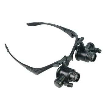 LED Watch Repair Magnifying Eyewear with Built-in Lights (10X/15X/20X/25X)