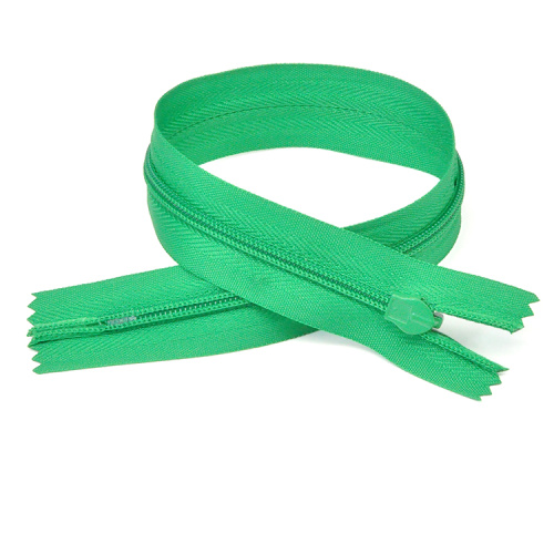 Nylon closed-end invisible spiral coil zipper for dress