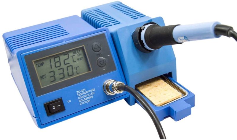 ZD-931 48W Blue/Grey Temperature Controlled Soldering Station with LCD Display
