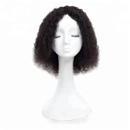 Wholesale 100% Human Hair Wig Short Curly Bob Wigs For Black Women 10 inch Glueless Full Wig with No Lace Natural Black Color