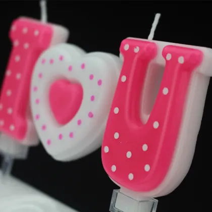 Customized I Love You Words Candles