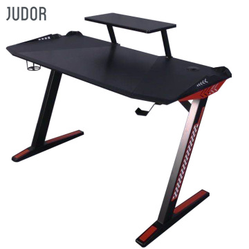 JUDOR مكاتب مخصصة كمبيوتر طاولة كمبيوتر ألعاب مكتب