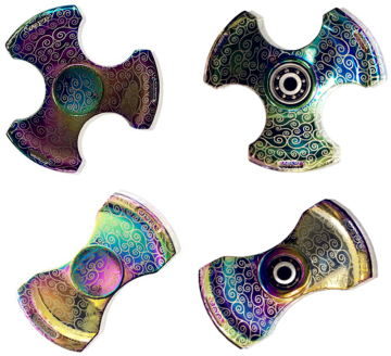 Factory direct sale rainbow fidget spinner metal hand spinner EDC anti stress 360 finger spinner gyro toy