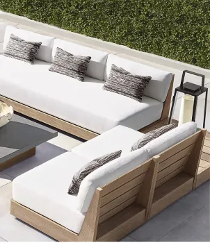 High Quality Teak Wood Sofa Set for Courtyards and Gardens