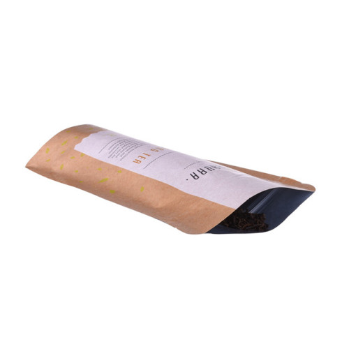 compostable kraft paper tea leaf bag stand up