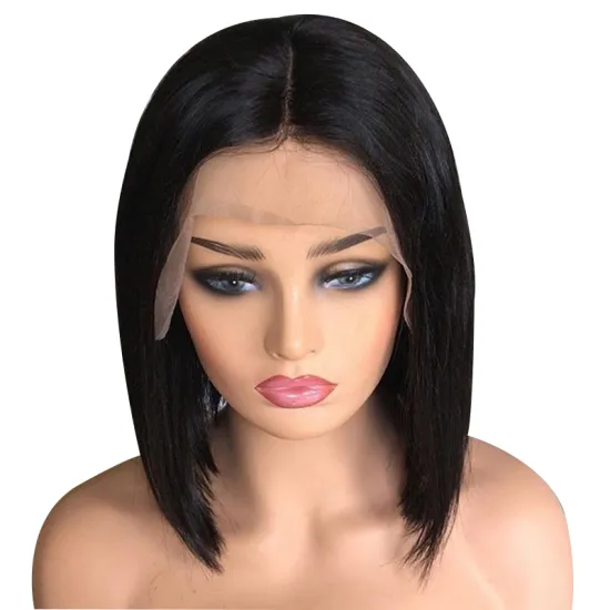 Bob Wig Cuticle Aligned Raw Virgin Human Hair 13X4Lace Frontal Wig Pre Plucked With Babyhair 150% Density Wigs For Black Women