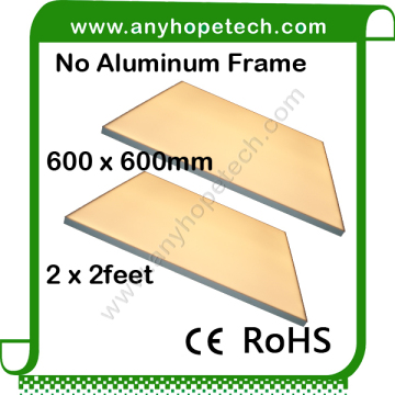 Frameless long lifespan 47W square 600 600mm ultra thin led panel light