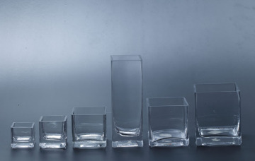 Square glass vase SF001-006