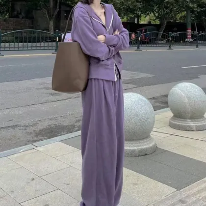 Trendy Oversized Women's Sweatshirt Set