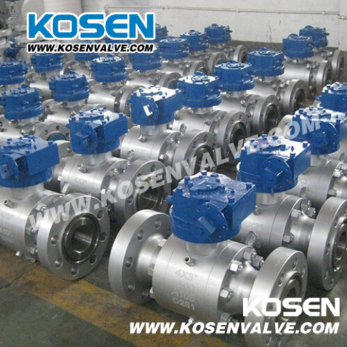 Flanged Trunnion Ball Valves With Gear Box, High Quality Flanged
