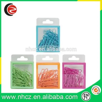 colorful 32MM paper clips in pvc box