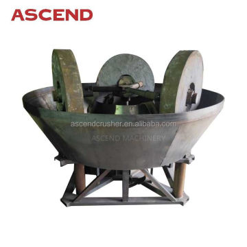 Wet Pan Mill Tahona Machine with 3 Rollers for Gold Rock Mining Equipment