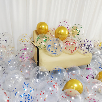 Hurtowe balony różowe i złote konfetti do dekoracji imprezowej