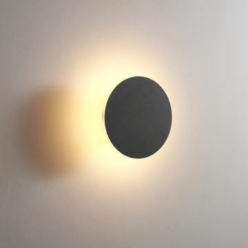 IP65 Waterproof Outdoor Round Decorative 6W LED Wall Lamp for Hotels