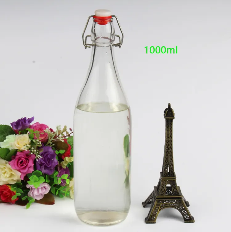 1000ml Round Glass Bottle