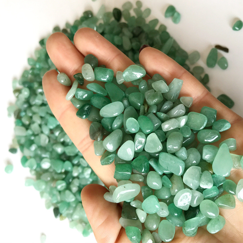 100g 4Sizes Natural aventurine quartz Raw Ore Crushed Quartz Gravel Crystal Stone Aquarium Planting Pot DIY Crafts Home Decor