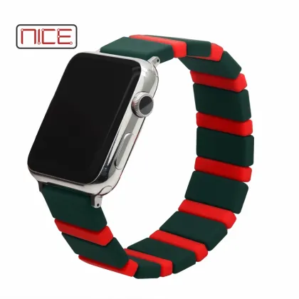 Silicone Sports Band with Charm Bracelet for Apple Watch