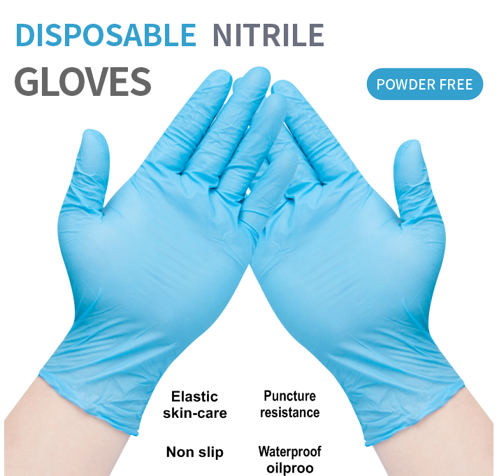 flexible protective nitrile gloves