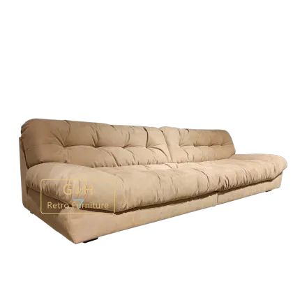 Custom Made Italian High-End Fabric 3-Seater Living Room Sofa
