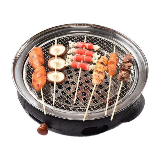 High Quality Round Shape Cast Iron Charcoal BBQ Grill for Sausage