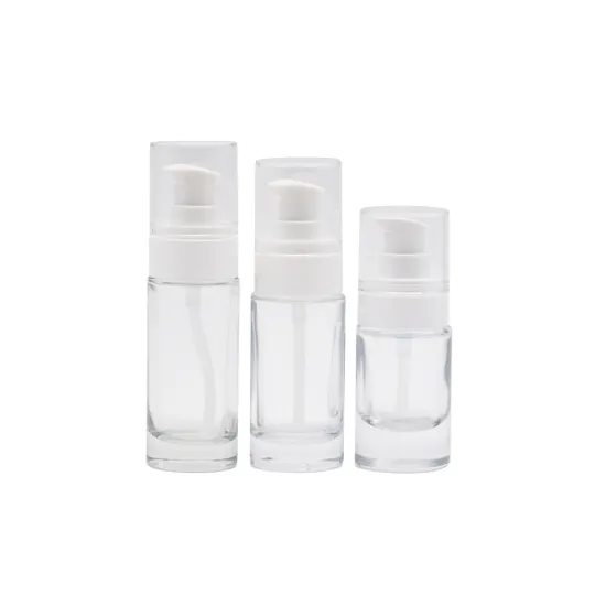 Glass Lotion Bottle Clear Cosmetic Foundation Bottle