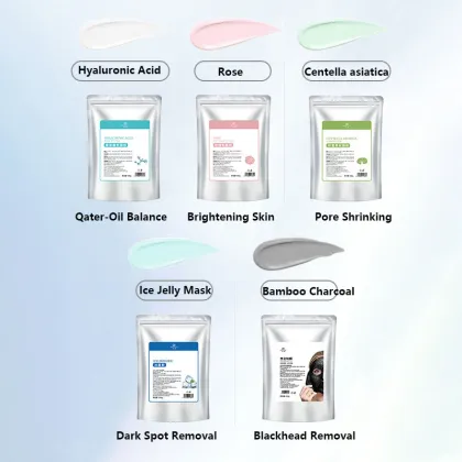 Korean Skincare Collagen Jelly Powder Facial Mask - Vegan Rose Green Spa Quality Peel-Off Mask